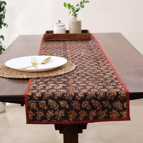 Brown Handmade Cotton Table Runner