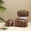  Brown Handmade Cotton Toiletry Bags (Set of 3)