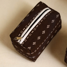  Brown Handmade Cotton Toiletry Bags (Set of 3)