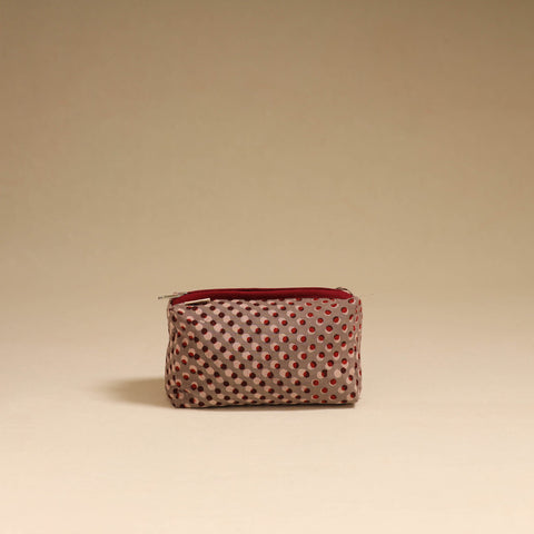 Brown - handmade cotton toiletry pouch 01 - handcrafted