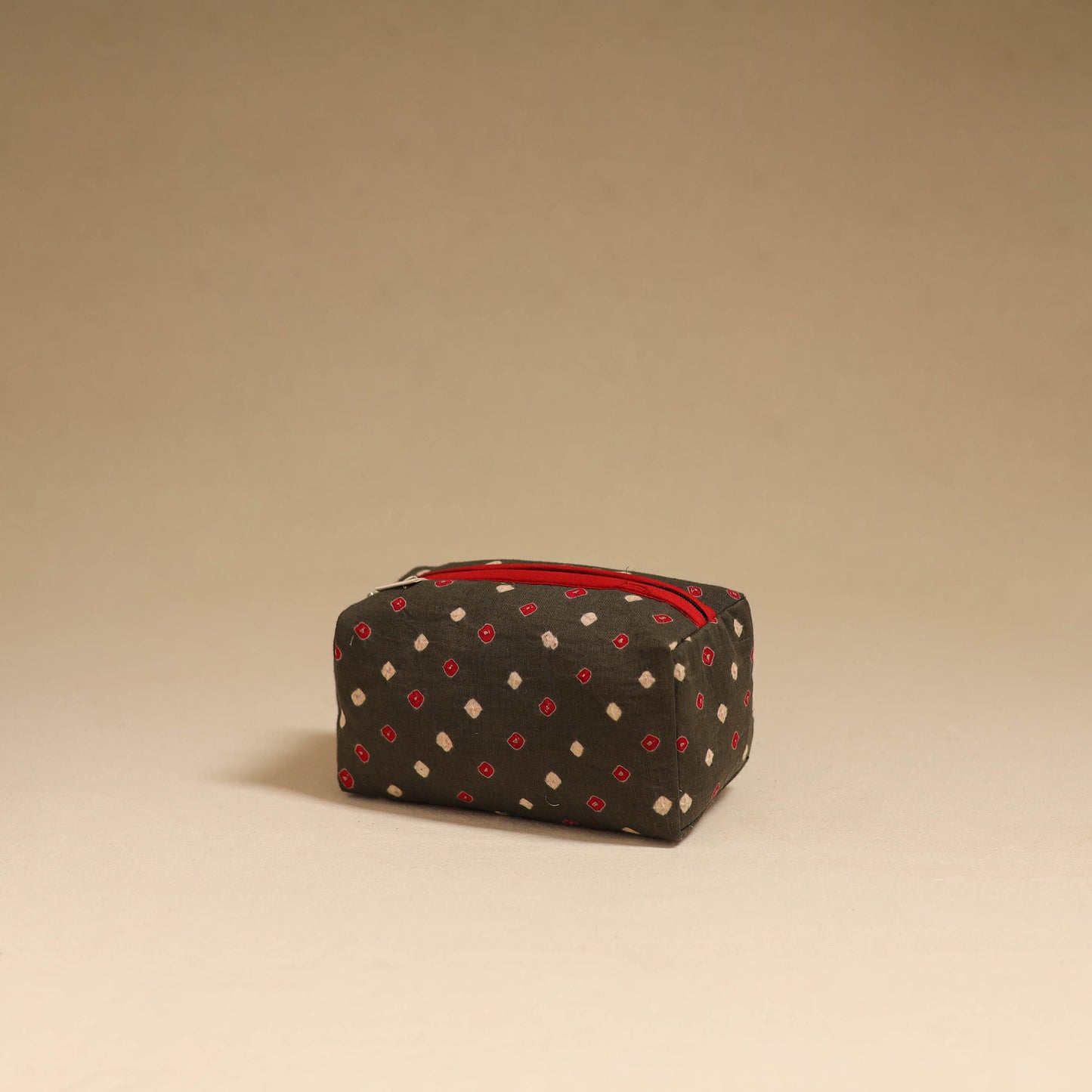 Brown - handmade cotton toiletry pouch 20 - handcrafted