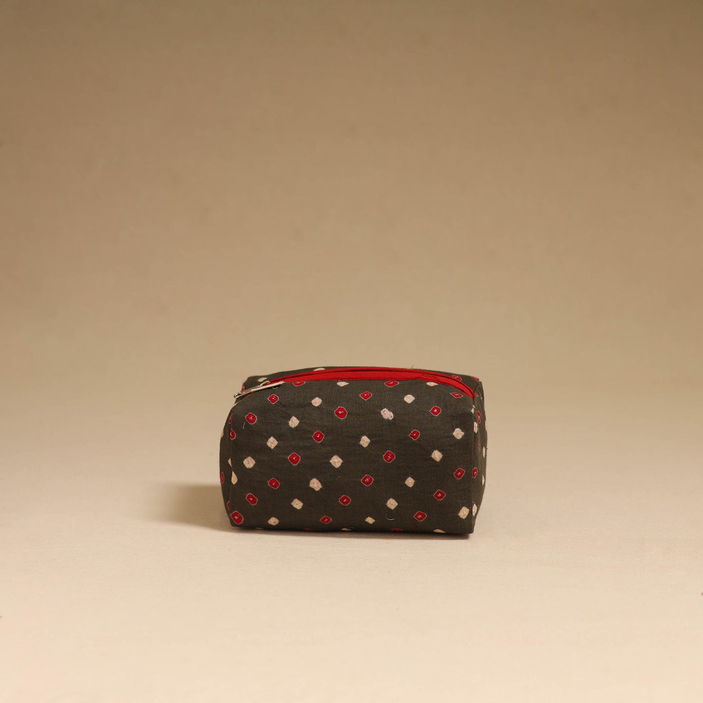 Brown - handmade cotton toiletry pouch 20 - handcrafted