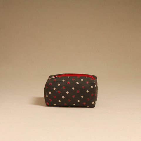 Brown - handmade cotton toiletry pouch 20 - handcrafted