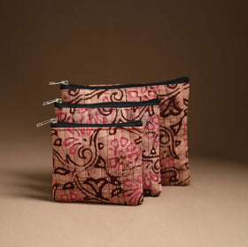 Handcrafted Multipurpose Cotton Utility Pouch Set 