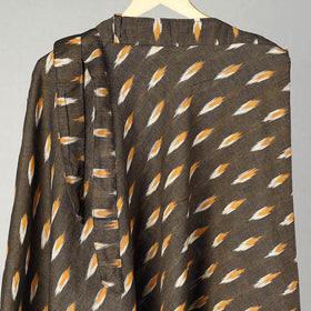 Brown Handmade Cotton Wrap Around Pochampally Ikat Skirt