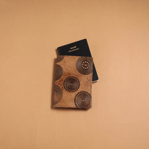 Handmade embossed leather passport cover 48 - handcrafted