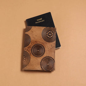 Handmade embossed leather passport cover 48 - handcrafted