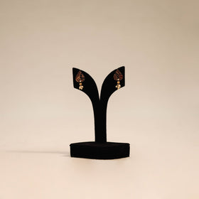 Brown - handmade fabart earrings 82 - handcrafted