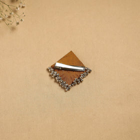 Handmade fabart ghungroo work hair clip 07 - handcrafted