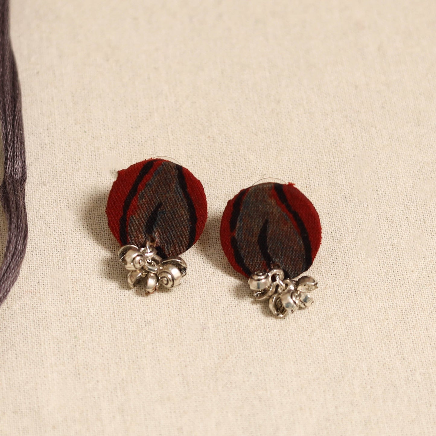 Brown - handmade fabart shell necklace set 24 - handcrafted