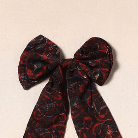 Brown - handmade fabric bow hair clip 39 - handcrafted