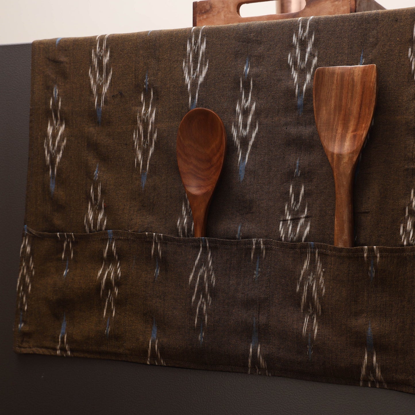 Handmade fridge top cover with multiple pockets 11