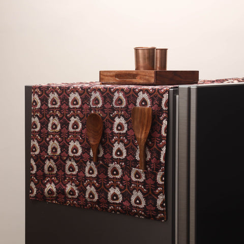 Handmade fridge top cover with multiple pockets 122