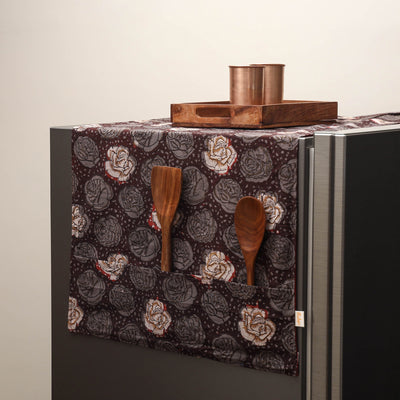 Handmade fridge top cover with multiple pockets 18
