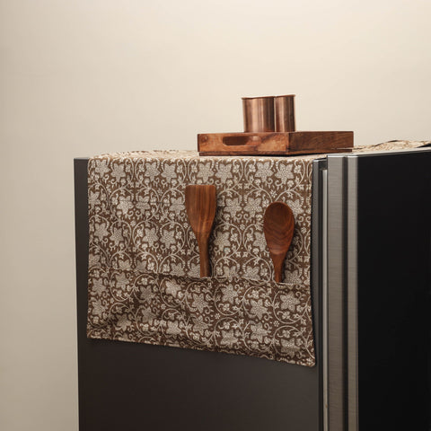 Handmade fridge top cover with multiple pockets 18