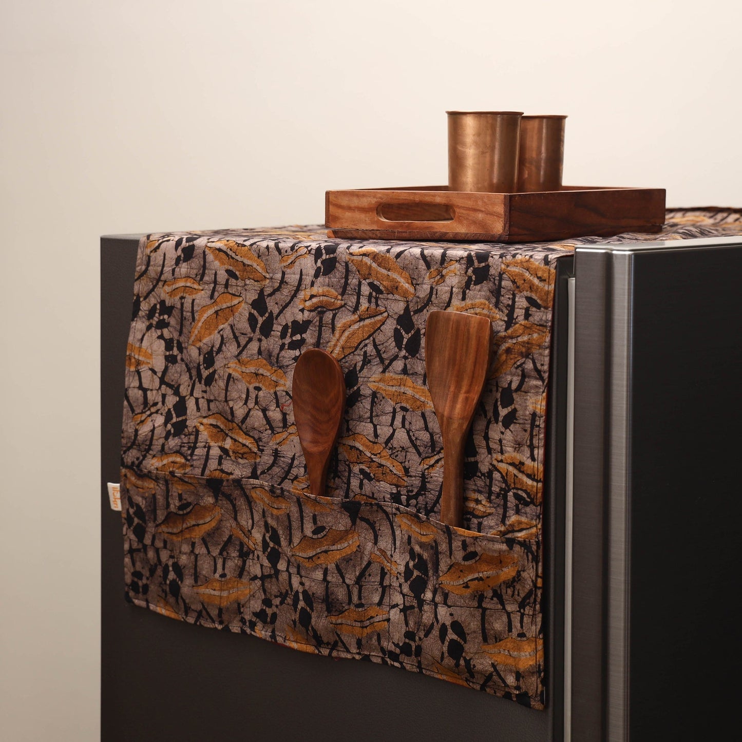 Handmade fridge top cover with multiple pockets 28