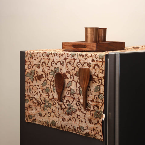 Handmade fridge top cover with multiple pockets 29