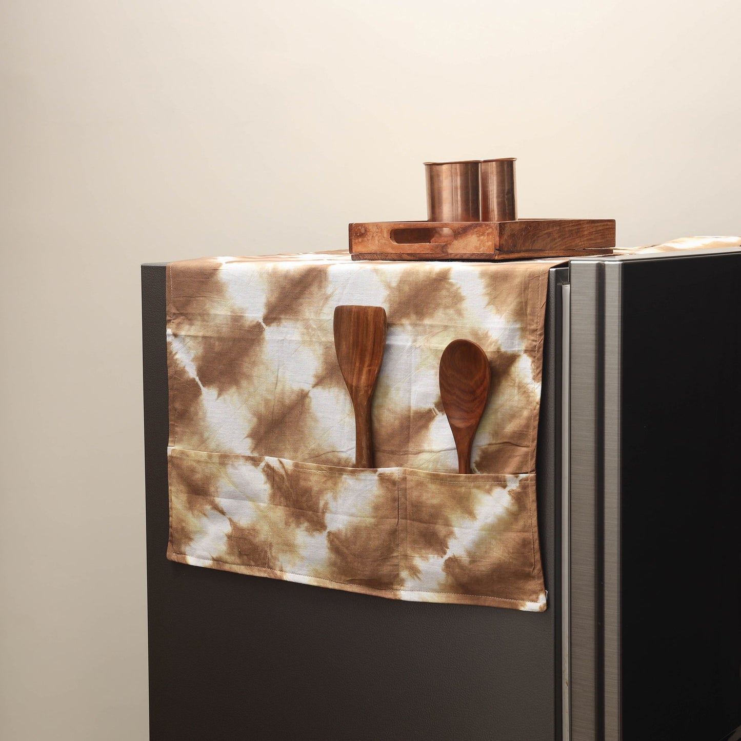 Handmade fridge top cover with multiple pockets 29