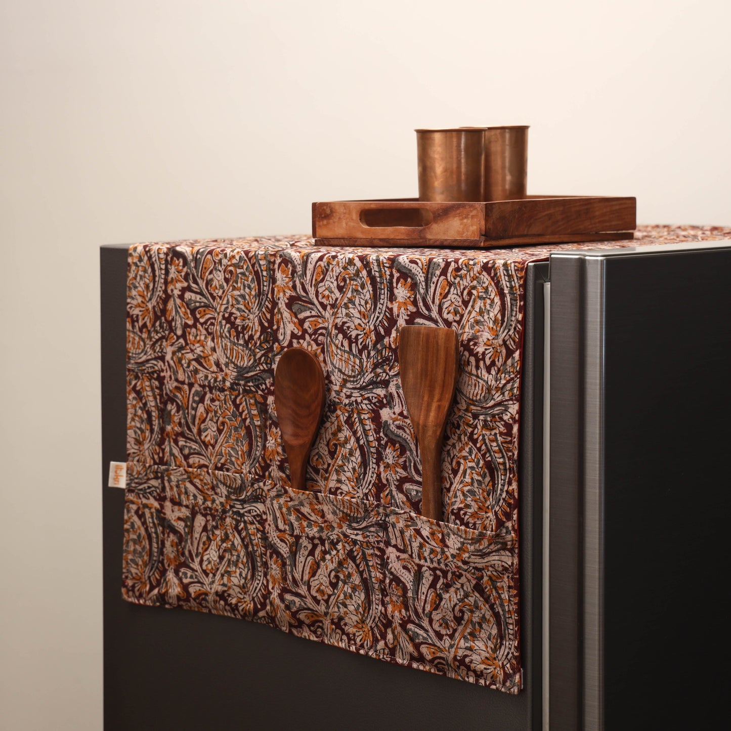Handmade fridge top cover with multiple pockets 41