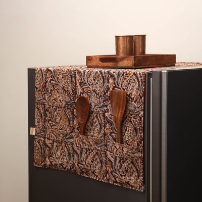 Handmade fridge top cover with multiple pockets 41