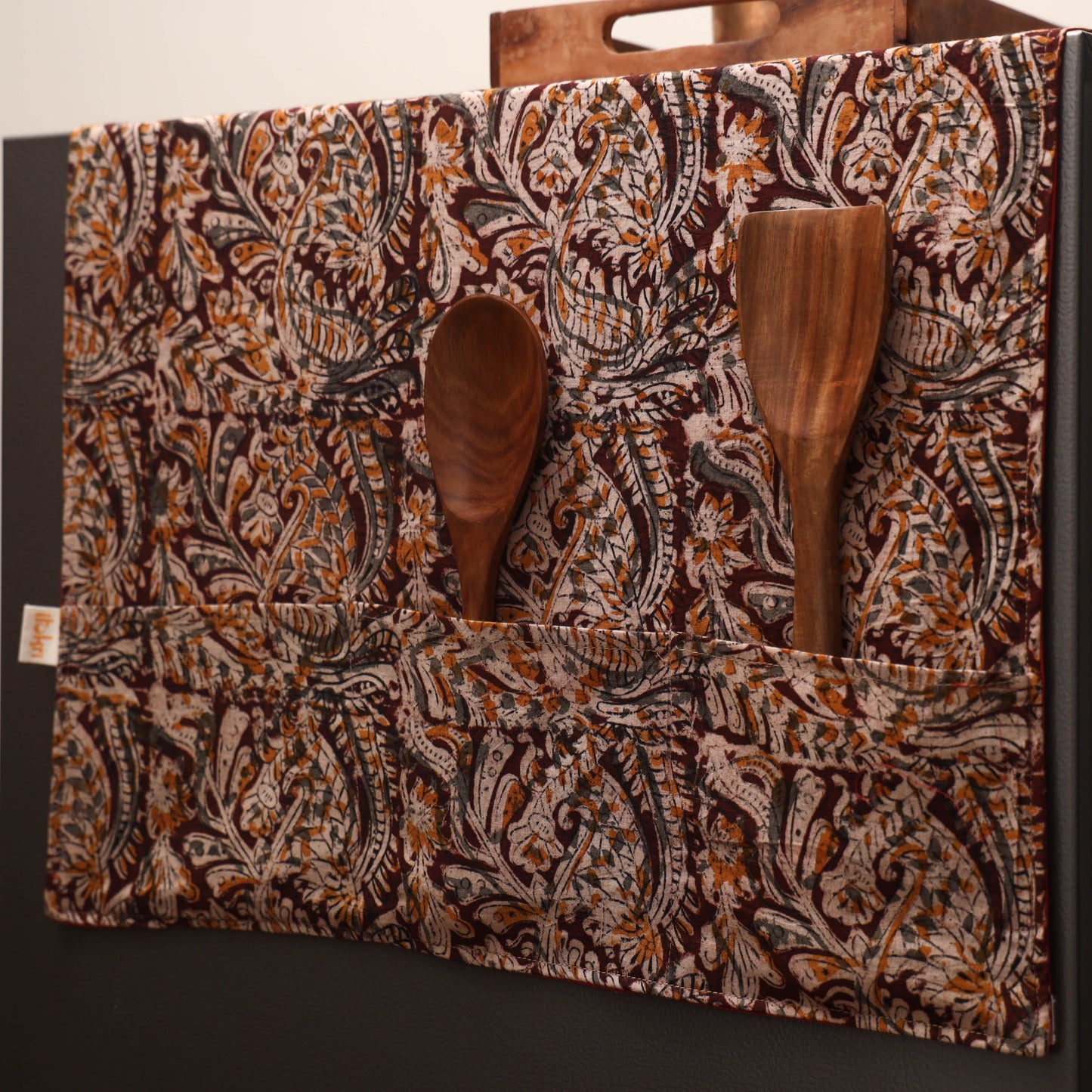 Handmade fridge top cover with multiple pockets 41