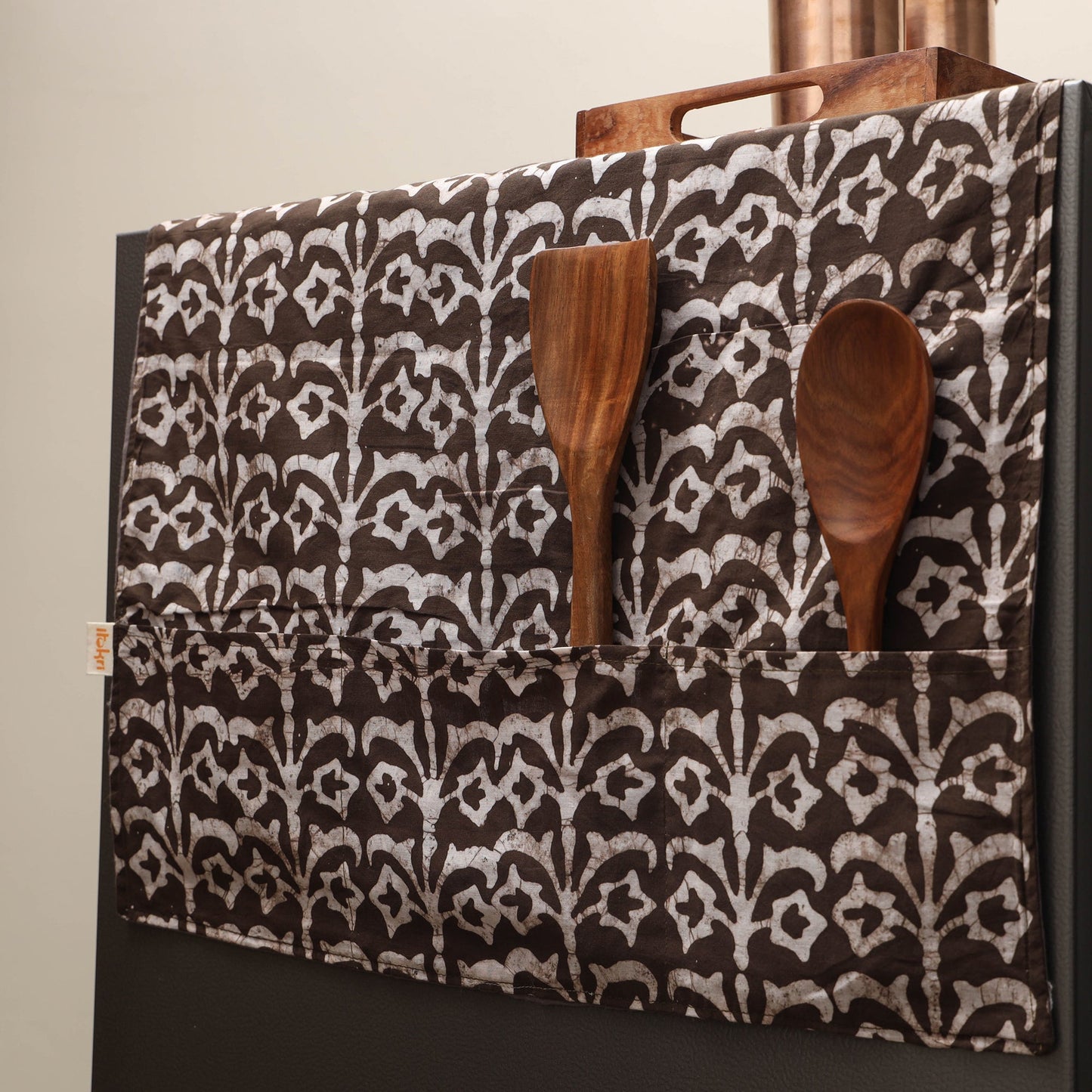 Handmade fridge top cover with multiple pockets 45