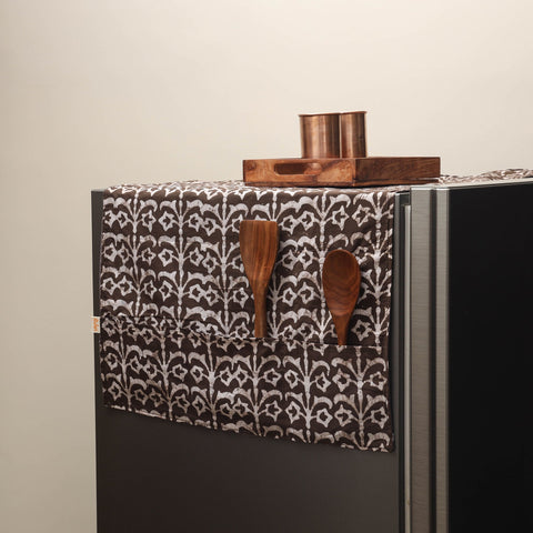 Handmade fridge top cover with multiple pockets 45