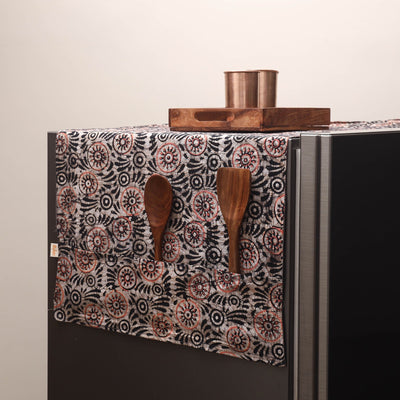 Handmade fridge top cover with multiple pockets 50
