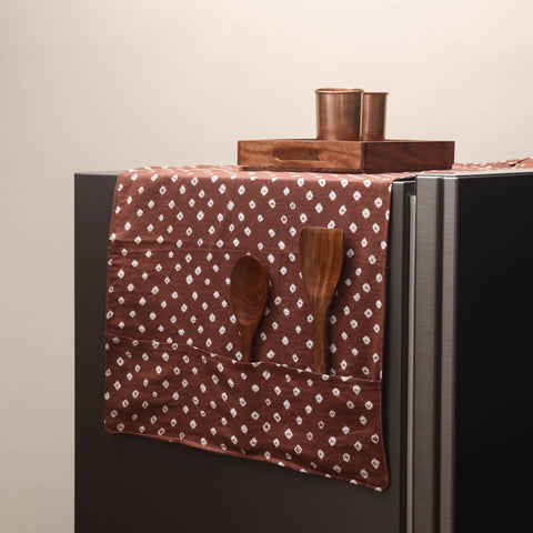 Handmade fridge top cover with multiple pockets 77