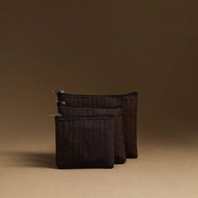 Brown - handmade multipurpose utility pouches (set of 3) 03