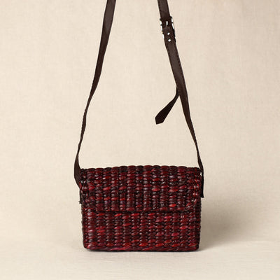 Brown Handmade Organic Water Hyacinth Sling Bag