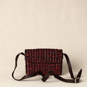 Brown Handmade Organic Water Hyacinth Sling Bag