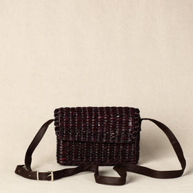 Brown Handmade Organic Water Hyacinth Sling Bag