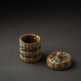 Handmade Organic Water Hyacinth Brown Utility Box (Small)