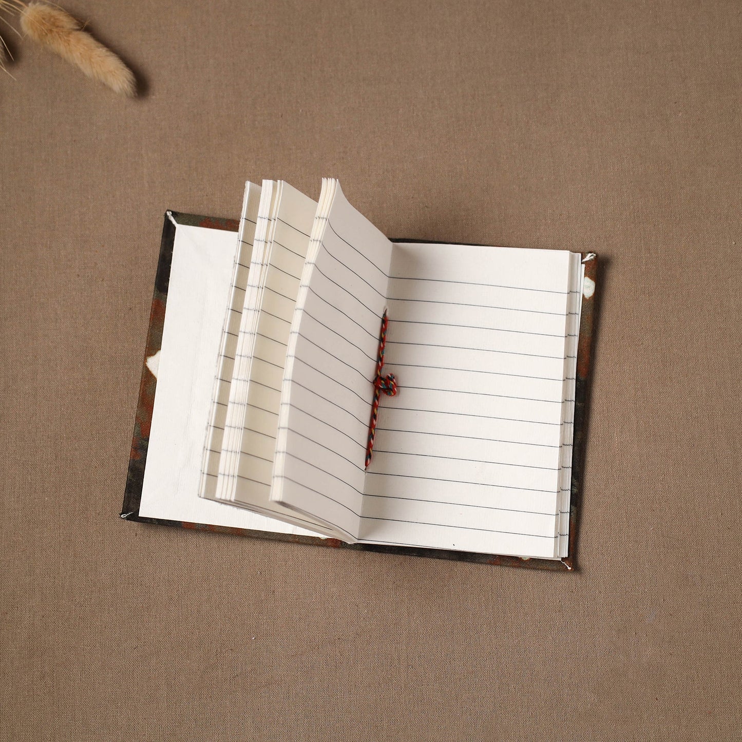 Handmade paper notebook in bandhani fabric cover (5 x 3.5