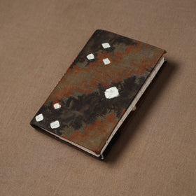 Handmade paper notebook in bandhani fabric cover (5 x 3.5