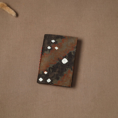 Handmade paper notebook in bandhani fabric cover (5 x 3.5