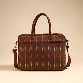  Brown Handmade Pochampally Ikat Laptop Bag