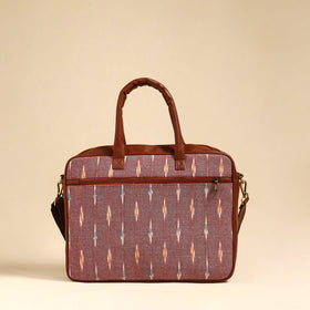  Brown Handmade Pochampally Ikat Laptop Bag