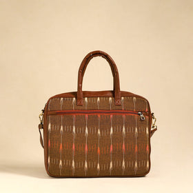 Brown Handmade Pochampally Ikat Laptop Bag