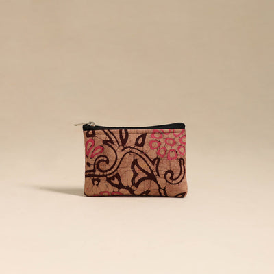  Brown Handmade Quilted Cotton Coin Pouch Online in India