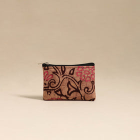  Brown Handmade Quilted Cotton Coin Pouch Online in India