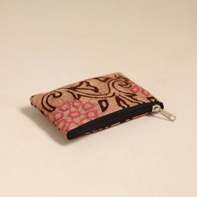  Brown Handmade Quilted Cotton Coin Pouch Online in India