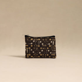  Brown Handmade Quilted Cotton Coin Pouch Online in India