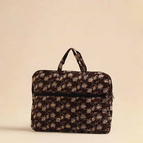  Brown Handmade Quilted Cotton Laptop Bag
