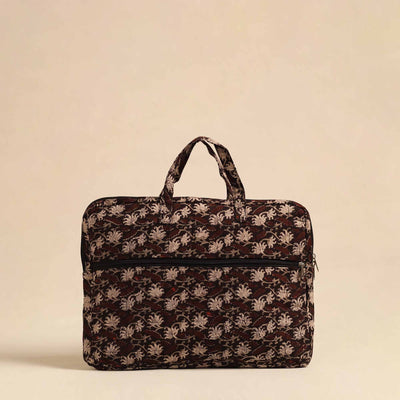  Brown Handmade Quilted Cotton Laptop Bag