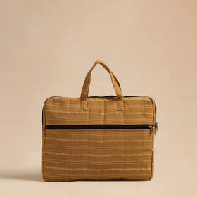  Brown Handmade Quilted Cotton Laptop Bag