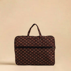  Brown Handmade Quilted Cotton Laptop Bag