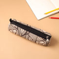  Brown Handmade Quilted Cotton Pencil Pouch