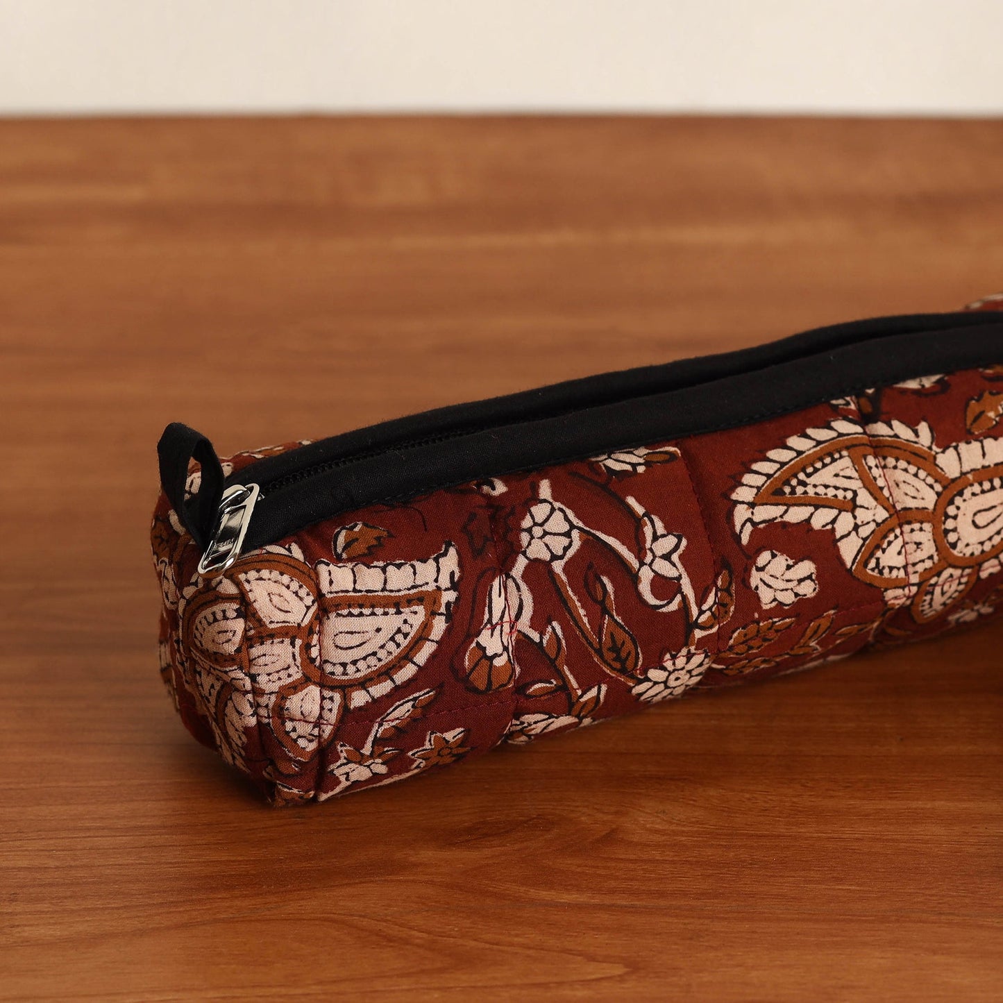 Brown Handmade Quilted Cotton Pencil Pouch